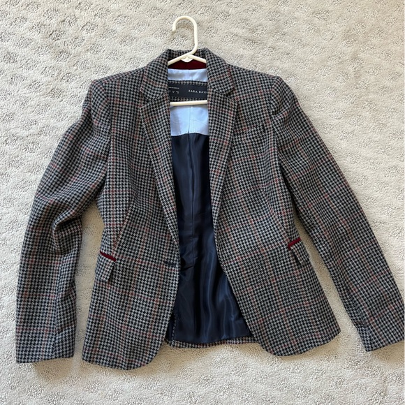 Houndstooth Zara Wool Blazer - Picture 1 of 3